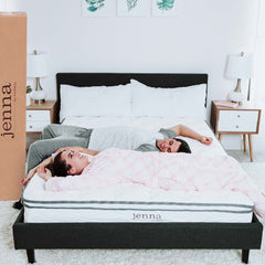 Jenna White 10" Innerspring and Foam Full Mattress - Ornate Home