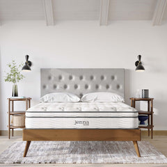 Jenna White 10" Innerspring and Foam Queen Mattress - Ornate Home