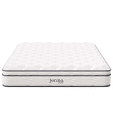 Jenna White 10" Innerspring and Foam Queen Mattress - Ornate Home