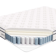 Jenna White 10" Innerspring and Foam Queen Mattress - Ornate Home
