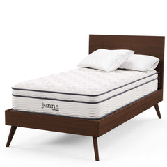 Jenna White 10" Innerspring and Foam Twin Mattress - Ornate Home
