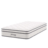 Jenna White 10" Innerspring and Foam Twin XL Mattress - Ornate Home