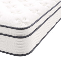 Jenna White 10" Innerspring and Foam Twin XL Mattress - Ornate Home