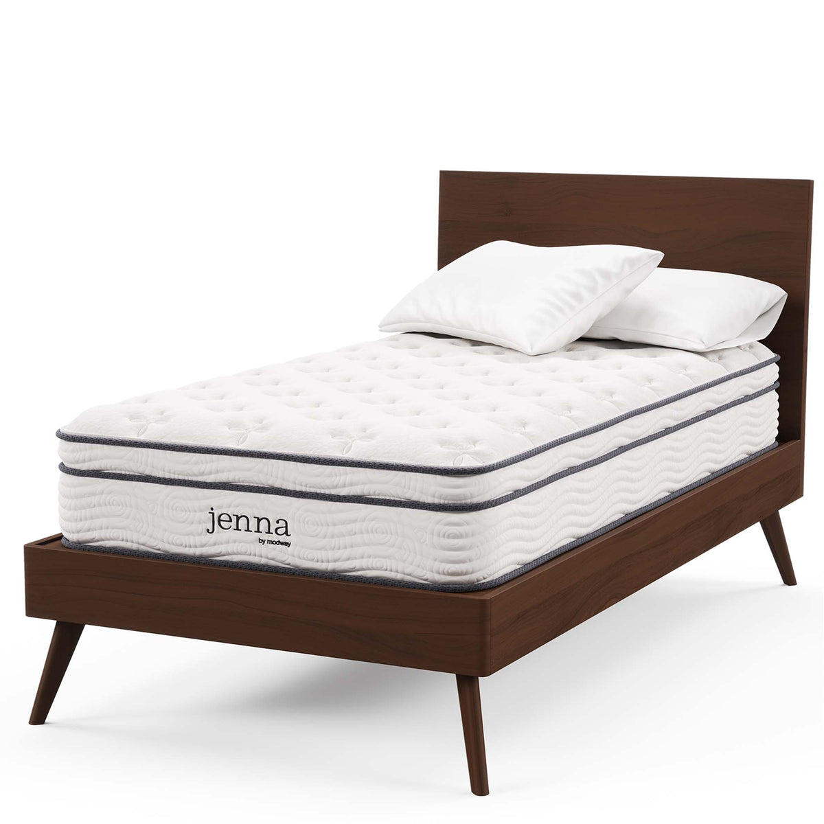Jenna White 10" Innerspring and Foam Twin XL Mattress - Ornate Home