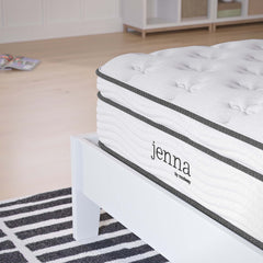 Jenna White 10" Innerspring and Foam Twin XL Mattress - Ornate Home