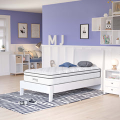 Jenna White 10" Innerspring and Foam Twin XL Mattress - Ornate Home