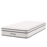 Jenna White 10" Innerspring and Foam Twin XL Mattress - Ornate Home