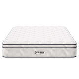 Jenna White 12" Innerspring and Foam California King Mattress - Ornate Home