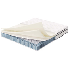 Jenna White 12" Innerspring and Foam California King Mattress - Ornate Home