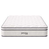 Jenna White 12" Innerspring and Foam Full Mattress - Ornate Home