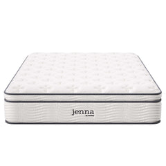 Jenna White 12" Innerspring and Foam Full Mattress - Ornate Home