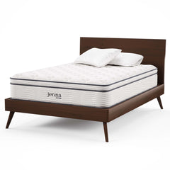 Jenna White 12" Innerspring and Foam Full Mattress - Ornate Home