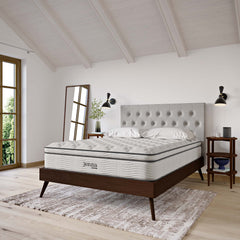 Jenna White 12" Innerspring and Foam King Mattress - Ornate Home