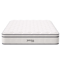 Jenna White 12" Innerspring and Foam King Mattress - Ornate Home