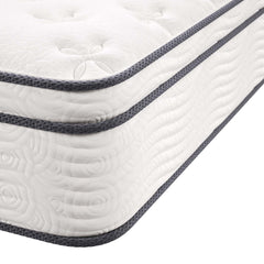Jenna White 12" Innerspring and Foam Queen Mattress - Ornate Home