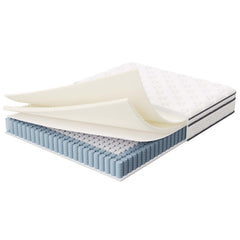 Jenna White 12" Innerspring and Foam Queen Mattress - Ornate Home