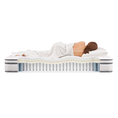 Jenna White 12" Innerspring and Foam Queen Mattress - Ornate Home