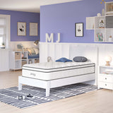 Jenna White 12" Innerspring and Foam Twin Mattress - Ornate Home