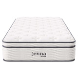Jenna White 12" Innerspring and Foam Twin Mattress - Ornate Home