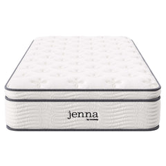 Jenna White 12" Innerspring and Foam Twin Mattress - Ornate Home
