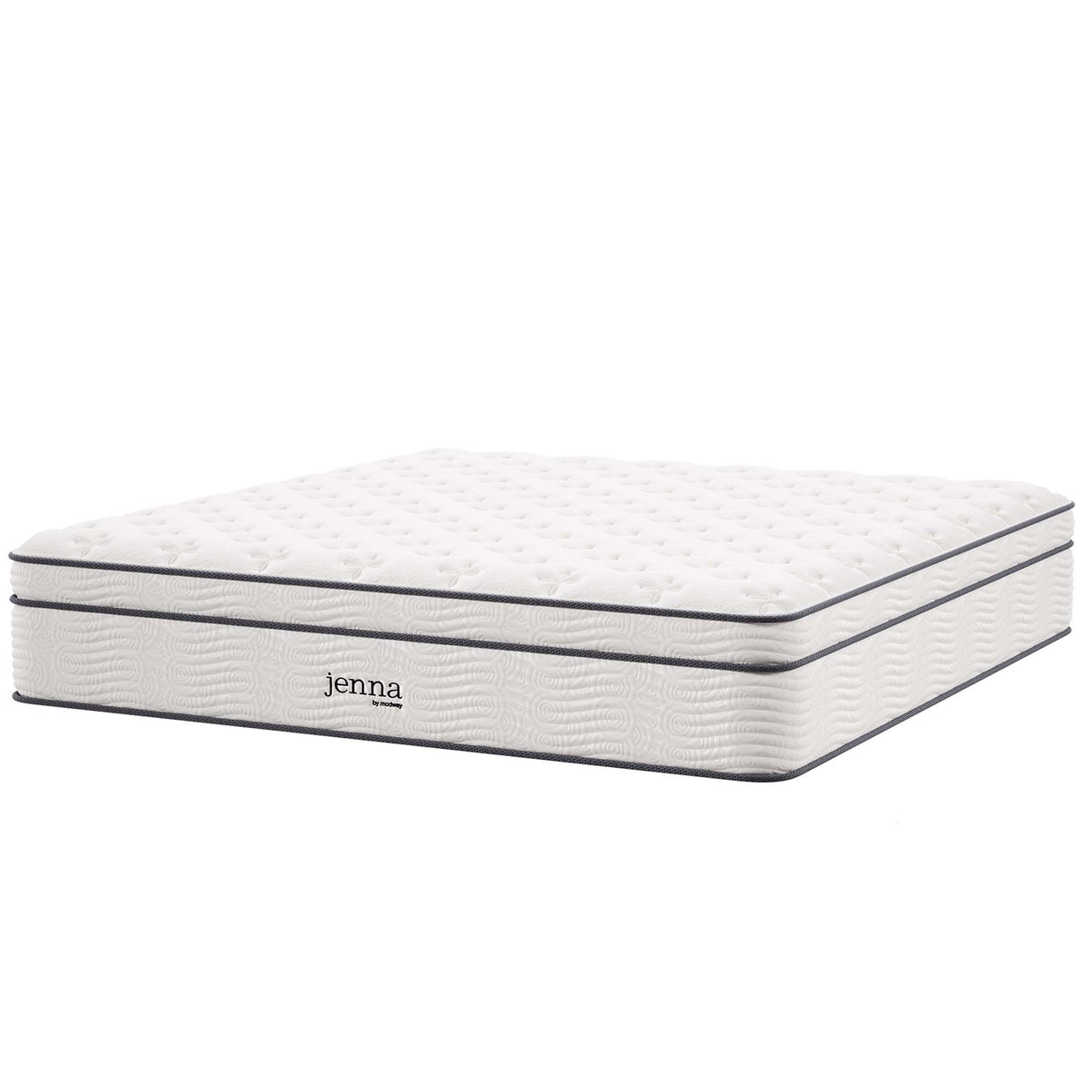 Jenna White 14" Innerspring and Foam California King Mattress - Ornate Home