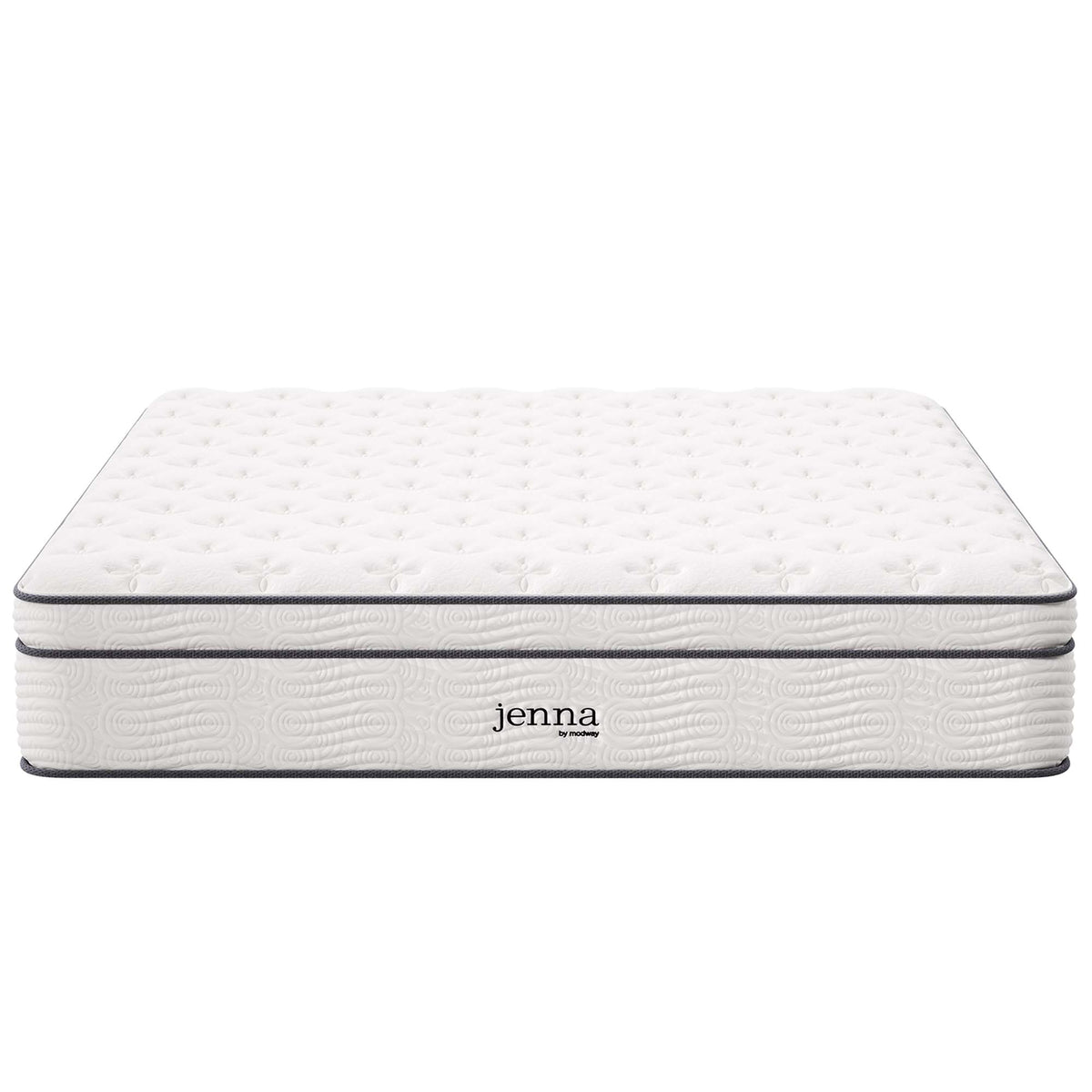 Jenna White 14" Innerspring and Foam California King Mattress - Ornate Home