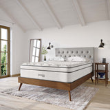 Jenna White 14" Innerspring and Foam California King Mattress - Ornate Home