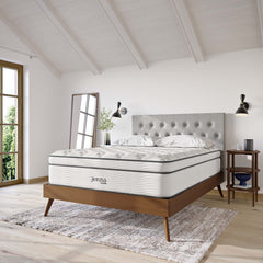 Jenna White 14" Innerspring and Foam California King Mattress - Ornate Home