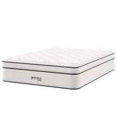 Jenna White 14" Innerspring and Foam Full Mattress - Ornate Home
