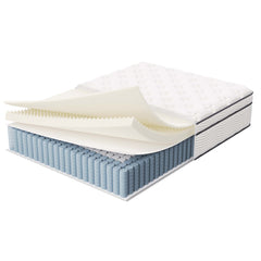 Jenna White 14" Innerspring and Foam Full Mattress - Ornate Home