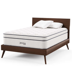 Jenna White 14" Innerspring and Foam Full Mattress - Ornate Home