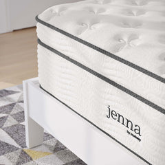 Jenna White 14" Innerspring and Foam Full Mattress - Ornate Home