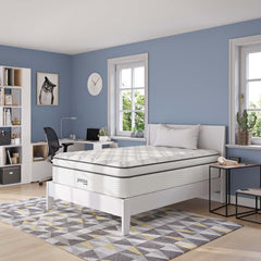 Jenna White 14" Innerspring and Foam Full Mattress - Ornate Home