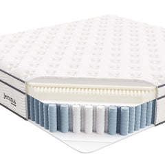 Jenna White 14" Innerspring and Foam King Mattress - Ornate Home