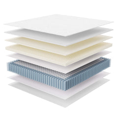 Jenna White 14" Innerspring and Foam King Mattress - Ornate Home