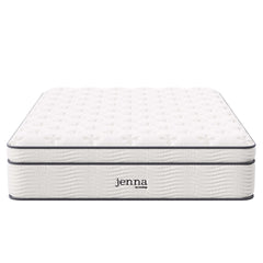 Jenna White 14" Innerspring and Foam Queen Mattress - Ornate Home