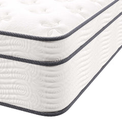 Jenna White 14" Innerspring and Foam Queen Mattress - Ornate Home