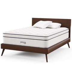 Jenna White 14" Innerspring and Foam Queen Mattress - Ornate Home