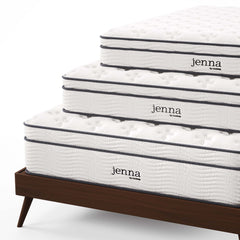 Jenna White 14" Innerspring and Foam Queen Mattress - Ornate Home