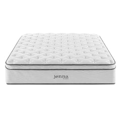 Jenna White 14" Innerspring and Foam Queen Mattress - Ornate Home