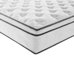 Jenna White 14" Innerspring and Foam Queen Mattress - Ornate Home