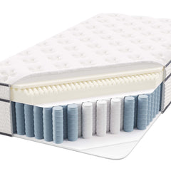 Jenna White 14" Innerspring and Foam Twin Mattress - Ornate Home
