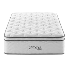 Jenna White 14" Innerspring and Foam Twin Mattress - Ornate Home