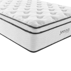 Jenna White 14" Innerspring and Foam Twin Mattress - Ornate Home