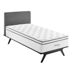 Jenna White 14" Innerspring and Foam Twin Mattress - Ornate Home