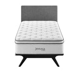 Jenna White 14" Innerspring and Foam Twin Mattress - Ornate Home