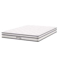 Jenna White 6" Innerspring and Foam Full Mattress - Ornate Home