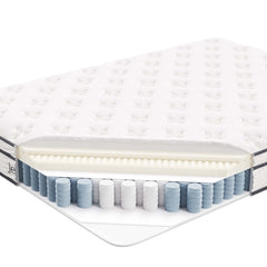 Jenna White 6" Innerspring and Foam Full Mattress - Ornate Home