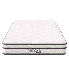 Jenna White 6" Innerspring and Foam Narrow Twin Mattress - Ornate Home