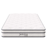 Jenna White 6" Innerspring and Foam Twin Mattress - Ornate Home